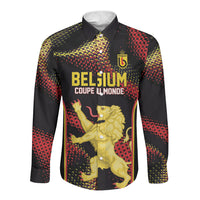 Custom World Football 2026 Belgium Long Sleeve Button Shirt Tous Ensemble Coupe du Monde Glory