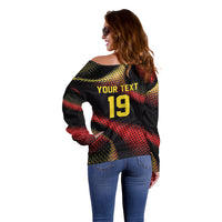 Custom World Football 2026 Belgium Off Shoulder Sweater Tous Ensemble Coupe du Monde Glory