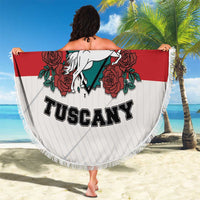 Italy Tuscany Beach Blanket Pegasus With Map Style - Wonder Print Shop