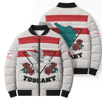 Italy Tuscany Bomber Puffer Jacket Pegasus With Map Style - Wonder Print Shop