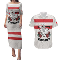 Italy Tuscany Couples Matching Puletasi and Hawaiian Shirt Pegasus With Map Style LT19