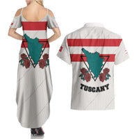 Italy Tuscany Couples Matching Summer Maxi Dress and Hawaiian Shirt Pegasus With Map Style LT19