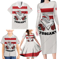 Italy Tuscany Family Matching Long Sleeve Bodycon Dress and Hawaiian Shirt Pegasus With Map Style LT19