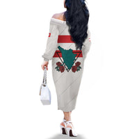 Italy Tuscany Family Matching Off The Shoulder Long Sleeve Dress and Hawaiian Shirt Pegasus With Map Style LT19