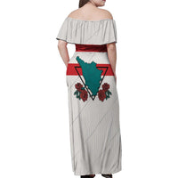 Italy Tuscany Family Matching Off Shoulder Maxi Dress and Hawaiian Shirt Pegasus With Map Style LT19