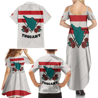Italy Tuscany Family Matching Summer Maxi Dress and Hawaiian Shirt Pegasus With Map Style LT19