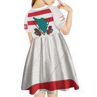 Italy Tuscany Kid Short Sleeve Dress Pegasus With Map Style LT19