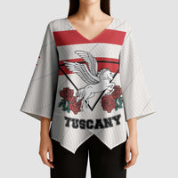 Italy Tuscany Kimono Sleeve Blouse Pegasus With Map Style - Wonder Print Shop