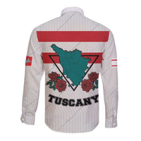 Italy Tuscany Long Sleeve Button Shirt Pegasus With Map Style LT19