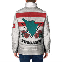 Italy Tuscany Padded Jacket Pegasus With Map Style - Wonder Print Shop