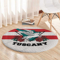 Italy Tuscany Round Carpet Pegasus With Map Style - Wonder Print Shop