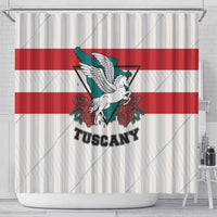 Italy Tuscany Shower Curtain Pegasus With Map Style - Wonder Print Shop