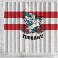 Italy Tuscany Shower Curtain Pegasus With Map Style - Wonder Print Shop