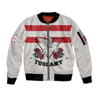 Italy Tuscany Sleeve Zip Bomber Jacket Pegasus With Map Style LT19