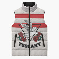 Italy Tuscany Sleeveless Puffer Jacket Pegasus With Map Style - Wonder Print Shop