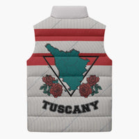 Italy Tuscany Sleeveless Puffer Jacket Pegasus With Map Style - Wonder Print Shop