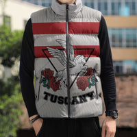 Italy Tuscany Sleeveless Puffer Jacket Pegasus With Map Style - Wonder Print Shop