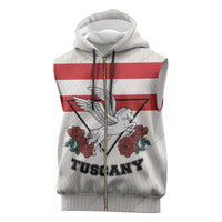 Italy Tuscany Sleeveless Zip Hoodie Pegasus With Map Style - Wonder Print Shop
