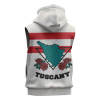 Italy Tuscany Sleeveless Zip Hoodie Pegasus With Map Style - Wonder Print Shop