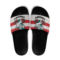 Italy Tuscany Slide Sandals Pegasus With Map Style - Wonder Print Shop