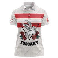Italy Tuscany Women Polo Shirt Pegasus With Map Style LT19