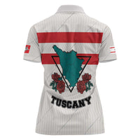 Italy Tuscany Women Polo Shirt Pegasus With Map Style LT19