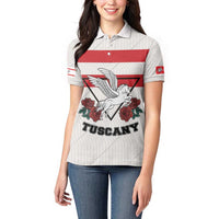 Italy Tuscany Women Polo Shirt Pegasus With Map Style LT19