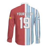 Custom Argentina Spain 2026 World Final Football Long Sleeve Button Shirt Road To Glory