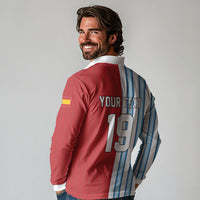 Custom Argentina Spain 2026 World Final Football Long Sleeve Polo Shirt Road To Glory