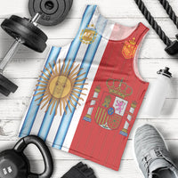 Custom Argentina Spain 2026 World Final Football Men Tank Top Road To Glory