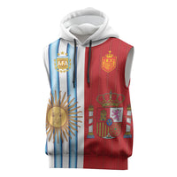 Custom Argentina Spain 2026 World Final Football Sleeveless Hoodie Road To Glory