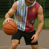 Custom Argentina Spain 2026 World Final Football Sleeveless Hoodie Road To Glory