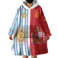 Custom Argentina Spain 2026 World Final Football Wearable Blanket Hoodie Road To Glory
