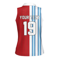 Custom Argentina Spain 2026 World Final Football Women Sleeveless Polo Shirt Road To Glory