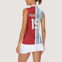 Custom Argentina Spain 2026 World Final Football Women Sleeveless Polo Shirt Road To Glory