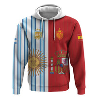 Custom Argentina Spain 2026 World Final Football Zip Hoodie Road To Glory