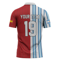 Custom Argentina Spain 2026 World Final Football Zipper Polo Shirt Road To Glory