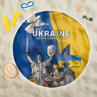 Ukraine Independence Day Beach Blanket Tryzub Heritage Freedom Pride
