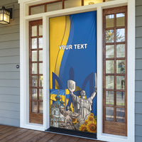 Personalized Ukraine Independence Day Door Cover Tryzub Heritage Freedom Pride