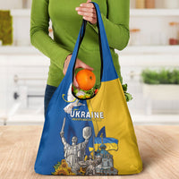 Ukraine Independence Day Grocery Bag Tryzub Heritage Freedom Pride