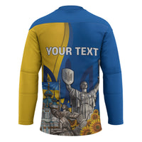 Personalized Ukraine Independence Day Hockey Jersey Tryzub Heritage Freedom Pride