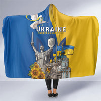 Ukraine Independence Day Hooded Blanket Tryzub Heritage Freedom Pride