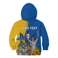 Personalized Ukraine Independence Day Kid Hoodie Tryzub Heritage Freedom Pride