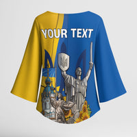 Personalized Ukraine Independence Day Kimono Sleeve Blouse Tryzub Heritage Freedom Pride