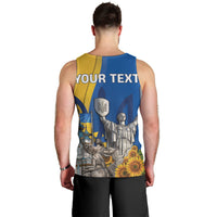Personalized Ukraine Independence Day Men Tank Top Tryzub Heritage Freedom Pride