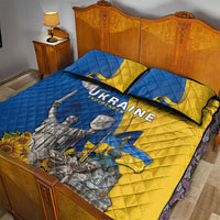 Ukraine Independence Day Quilt Bed Set Tryzub Heritage Freedom Pride