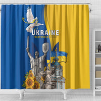 Ukraine Independence Day Shower Curtain Tryzub Heritage Freedom Pride