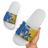 Ukraine Independence Day Slide Sandals Tryzub Heritage Freedom Pride