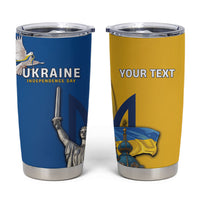Personalized Ukraine Independence Day Tumbler Cup Tryzub Heritage Freedom Pride