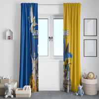 Ukraine Independence Day Window Curtain Tryzub Heritage Freedom Pride